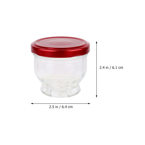 4St Glasflaska För Pudding Hettresistent Kubformad 75 Ml 1