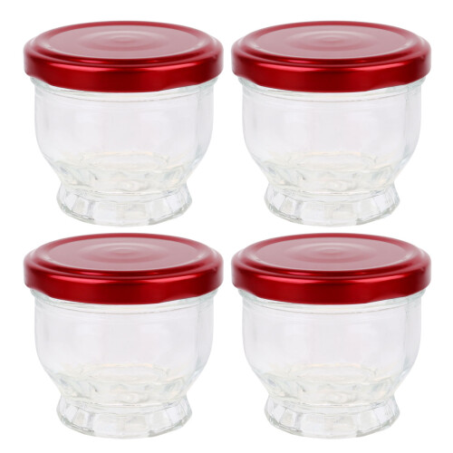 4St Glasflaska För Pudding Hettresistent Kubformad 75 Ml