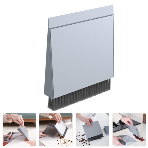 1Set Mini Bureauschoonmaak Set Met En ABS Tpr Grijs 2