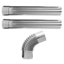 3Pcs Rostfritt Gasvärmare Avloppsrörssats 90 &
