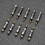 10Pcs Core Stem -Stil Däckventil För Släpphjul (Silver) 7