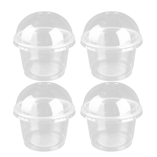 25Pcs 250 Ml Transparent Engångssalladsbägare Med Lock