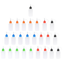 25Pcs Lightweight Petg Needle Tip Paint Squeeze Bottles for DIY Crafts