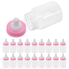 24Pcs Minifläska Godisflaska Transparent För Bebisparty (Rosa)