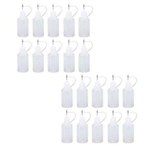 15Pcs Precision Tip Applikatorflaskor Nåltip Glue Oil Applikatorflaska