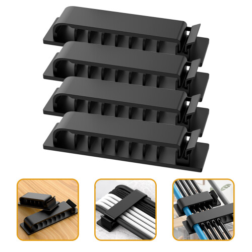 4Pcs Kabelhållare 8 Hål För Effektiv Kabelhantering 1