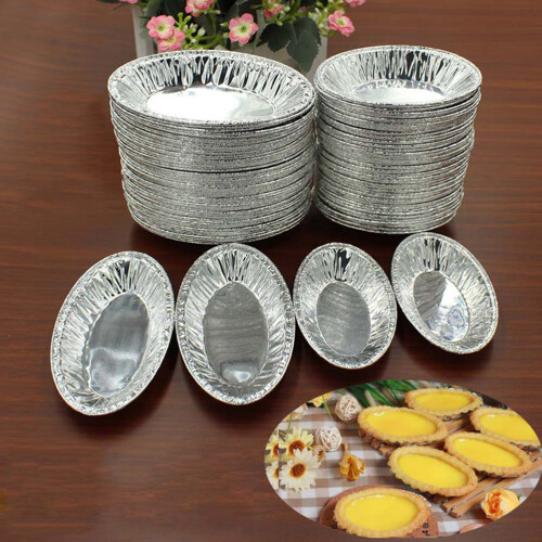 250 Pcs Engångs Tinnfolie Äggostkopp Oval Bägare 1