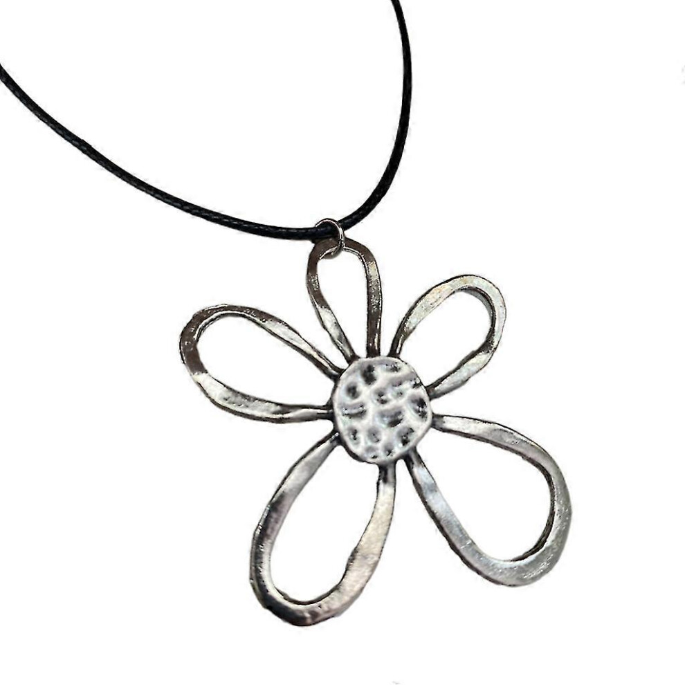 Kikidex (As Show, One Size) Hollow Flower Pendant Chokers Alloy Material Party Jewelry For Women Girls