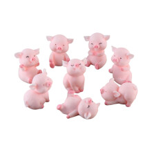 8Pcs Lilla Grispyssel Dekorativa Grisfigurer Hantverk
