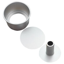 Cake Baking Tray Round Cake Mold Aluminium Alloy Silver 1pack