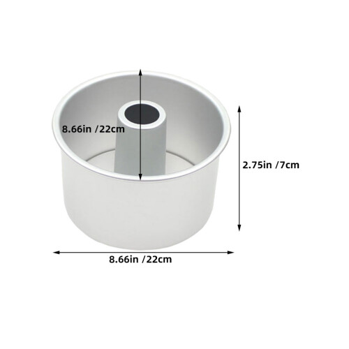 Cake Baking Tray Round Cake Mold Aluminium Alloy Silver 1pack 1