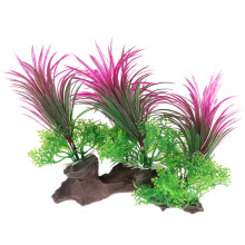 Simulatie groene aquarium, visbak en reptiel decor