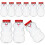 10Pcs Jul Dryckflaskor Saft Mjölkflaskor Present 11