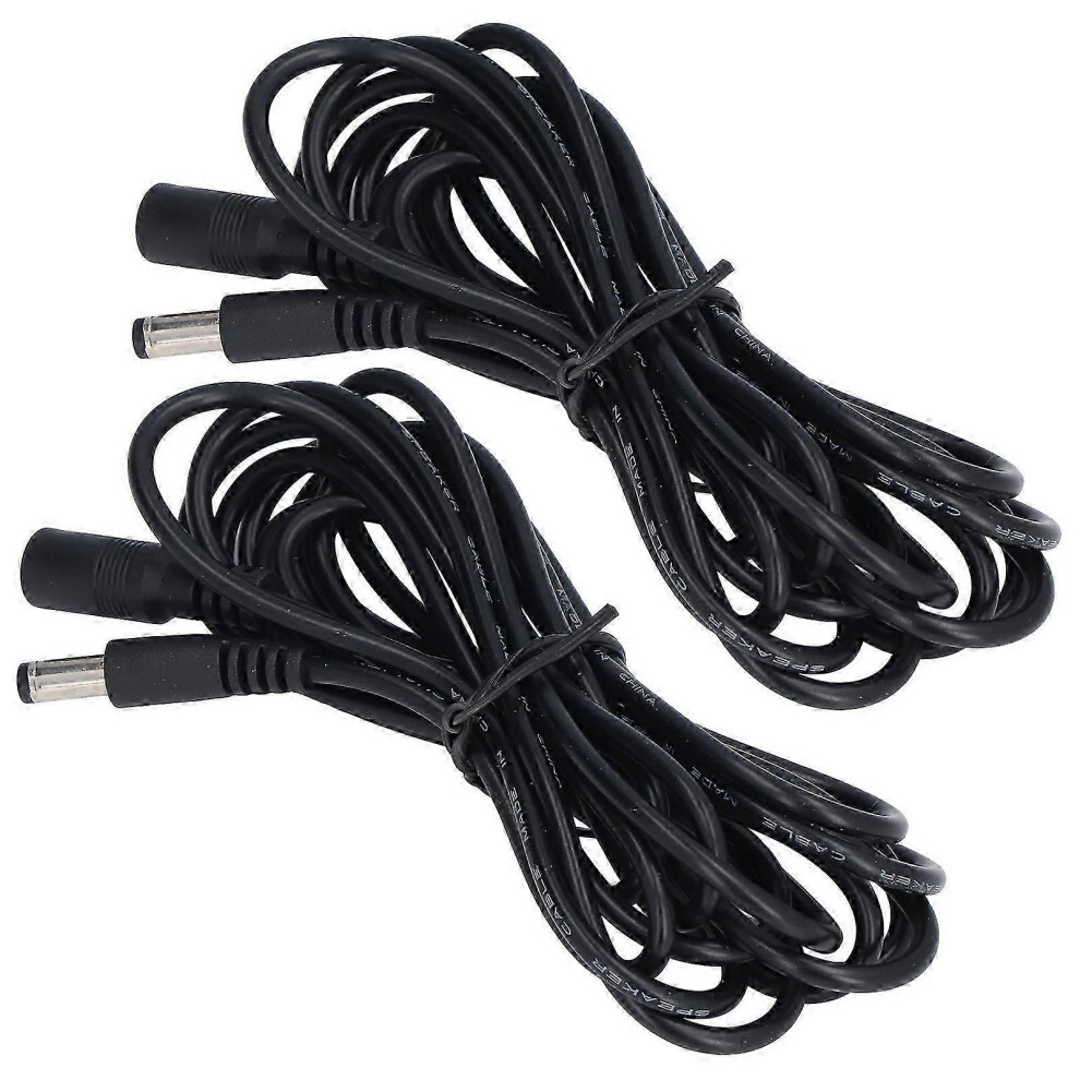 Kikidex (As Show, One Size) 2Pcs Led Solar Extension Cord Monitoring Power Connection Cable 5.5X2.1mm Dc12v 24V Light