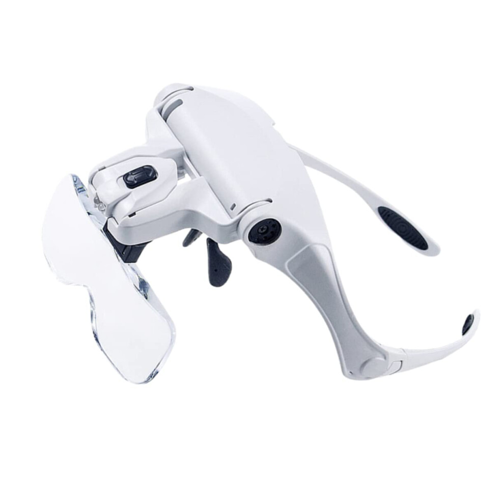Light Led Magnifying Glass With For Reading Glasses Replaceable Lenses Wearable Presbyopia Magnifier For Handheld Tasks