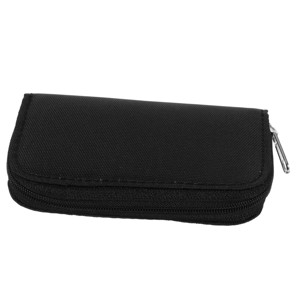 Memory Card Bag For Slots Pages Zipper Card Storage Organizer Lightweight Black 9105992812783