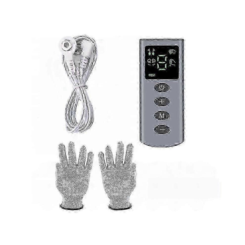 Kikidex (As Show, One Size) New Tens Massage Gloves Palm Massage Instrument Ems Pulse Portable Beauty Massage Physiotherapy Gloves