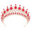 1Pièces Couronne Rouge Cristal Élégante Pour Mariage 1