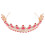 1Pièces Couronne Rouge Cristal Élégante Pour Mariage 9
