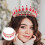1Pièces Couronne Rouge Cristal Élégante Pour Mariage 3