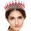 1Pièces Couronne Rouge Cristal Élégante Pour Mariage 4