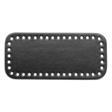 Pu Diy Sy Väska Med Laminerad Handgjord Stickplatta Svart