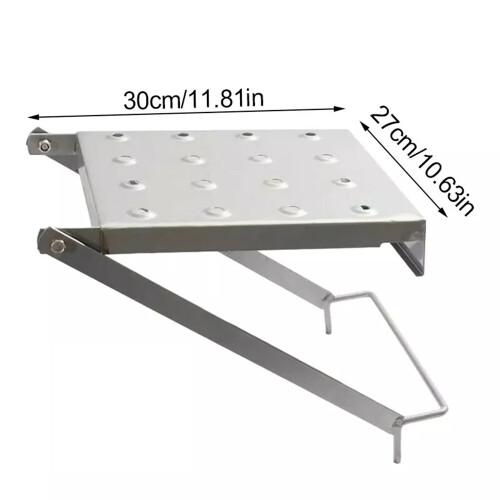 150kg Folding Ladder Stair Step Work Bench Standing Platform Ladder Work Shelf 2