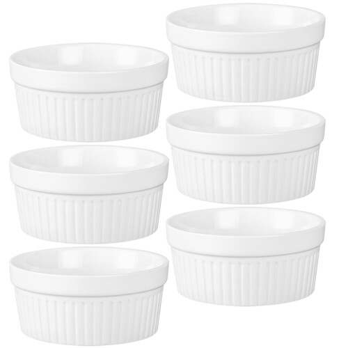6Pcs Praktiska Keramiska Dessertkoppar Puddingtillbehör 2