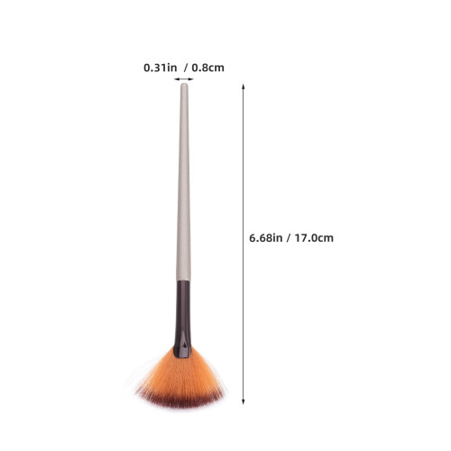 Trähandtag Vävad Form Nylonborstar Makeup Pensel 2