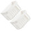 2Pcs Self Adhesive Bathroom Shower Organizer White Wall-Mounted Rack 1