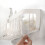 2Pcs Self Adhesive Bathroom Shower Organizer White Wall-Mounted Rack 9