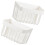 2Pcs Self Adhesive Bathroom Shower Organizer White Wall-Mounted Rack 3