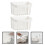 2Pcs Self Adhesive Bathroom Shower Organizer White Wall-Mounted Rack 5
