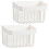 2Pcs Self Adhesive Bathroom Shower Organizer White Wall-Mounted Rack 6