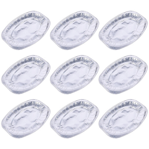 10Pcs Engångs Aluminiumflonsflador För Bbq
