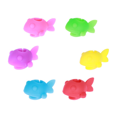 6Pièces Repères De Verre Silicone Premium Multicolores Pour Soirée