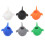 6Pièces Repères De Verre Silicone Premium Multicolores Pour Soirée 5