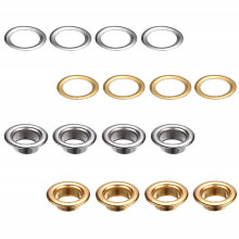 100Pcs 6 Mm Öglat Kit Metallöglor Knapp För Kläder Hantverk