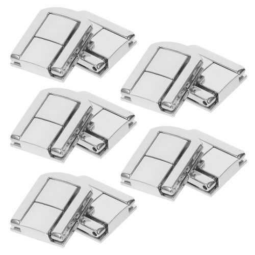Unbranded  10 Pcs Wood Boxes Buckle Storage Hooks Suitcase Knob Silver 2