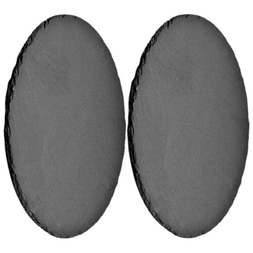 2Pcs Restaurant Steak Plate Multi Function Dessert Tray Slate Board