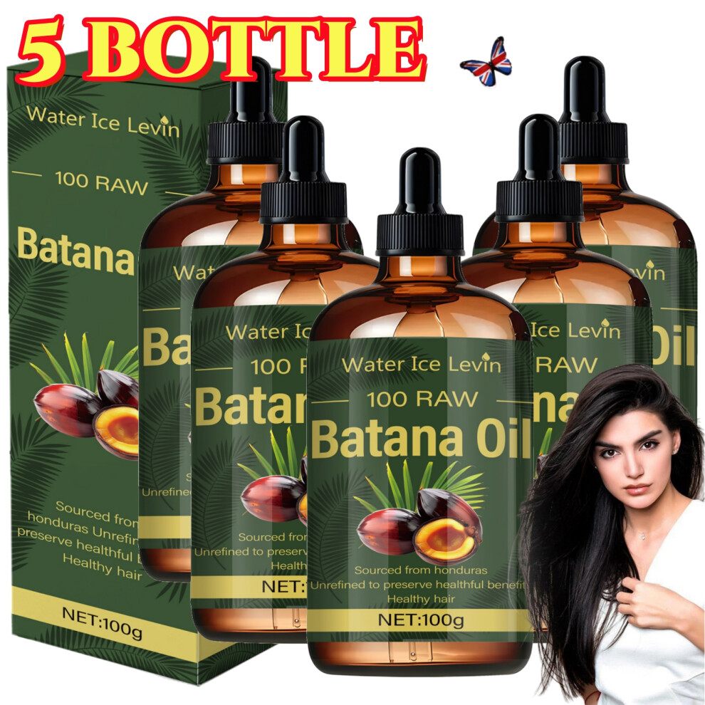 5X 100% Raw Organic Batana Oil For Hair Growth For All Hair Types 100ml