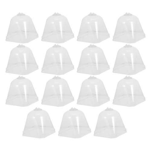 15Pcs Plantningsprotektor Transparent Trädgårdsskyddsdome