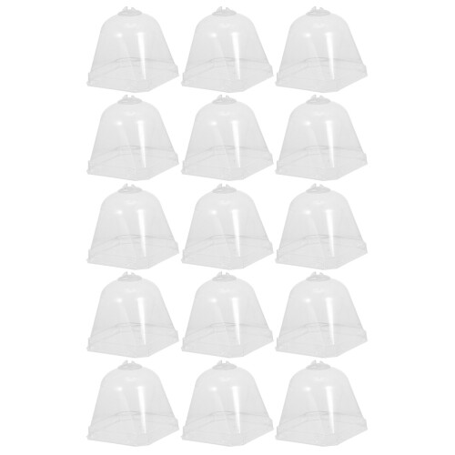 15Pcs Plantningsprotektor Transparent Trädgårdsskyddsdome 1