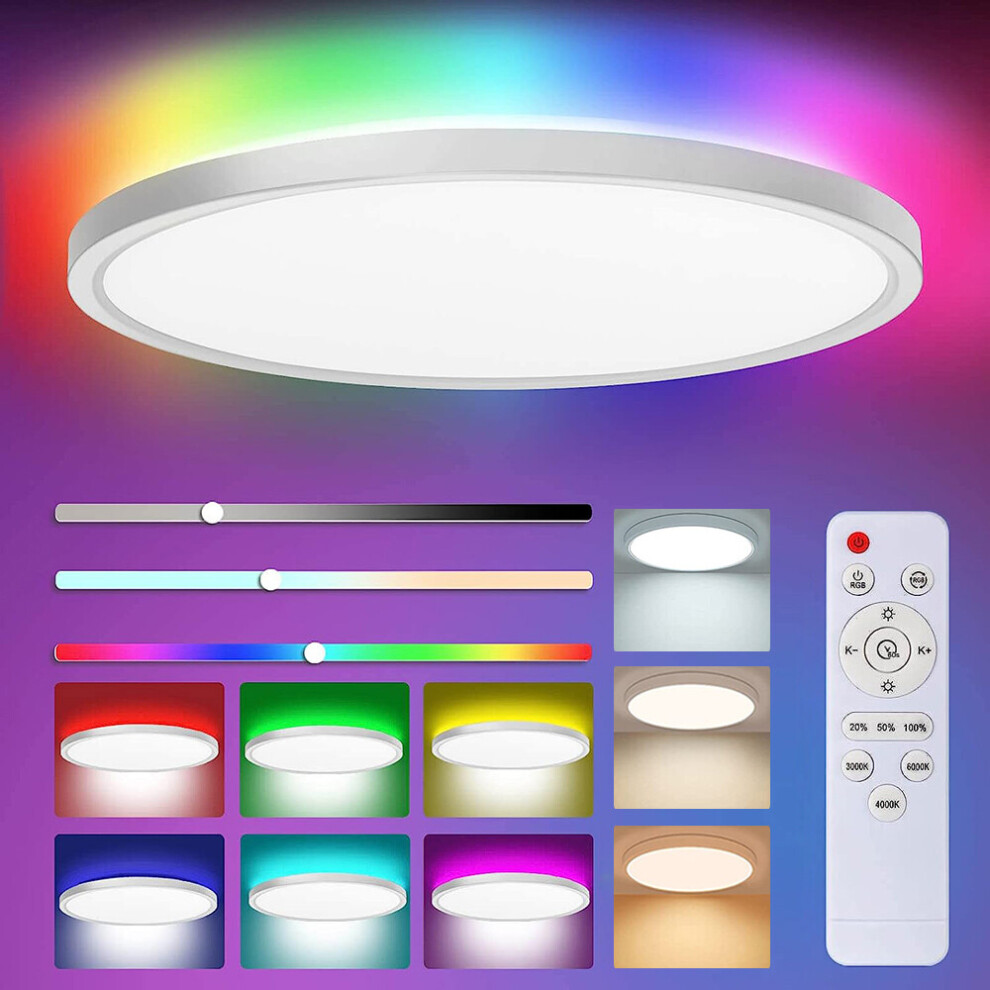 RGB Ceiling Light Round Panel Down Lights Living Room Wall lamp-image-OPC-PMHXSP9-NEW