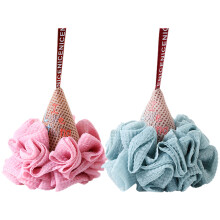 2 Pcs Bath Ball Flower Miss Cute Sponge Shower Puff Body Wash Loofah
