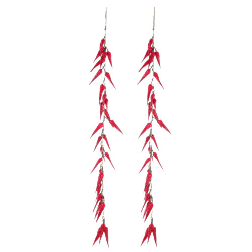 2 pièces de poivrons artificiels en , décorations suspendues 2