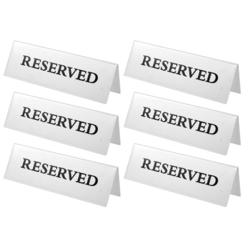 6Pcs Akryl Skyltar För Reserverat Bord