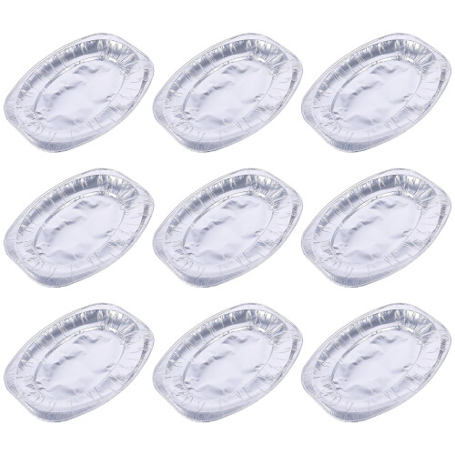 10Pcs Engångs Aluminiumflakflak, Engångs Tinflakflak, Bbq-