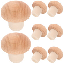 8Pièces Bouchons En Bois Khaki Pour Bouteille Verre Fraîcheur