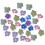 30Pièces Fleurs Sèches Embossées Pour Scrapbooking DIY 7